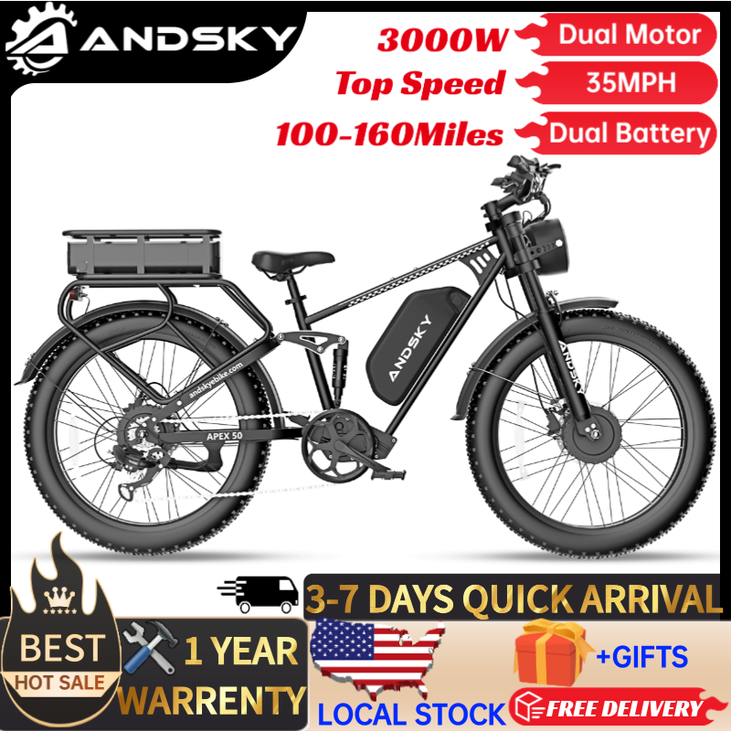 Luxury Bags On Sales - Bicicleta Elétrica ANDSKY Apex50 AWD 3000W