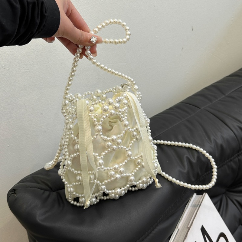 Branco beading balde ombro e c - Luxury Bags On Sales avaliação e preço