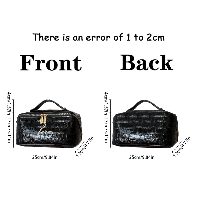Bolsa de Maquiagem Croc Bordad - Luxury Bags That Are Vegan avaliação e preço